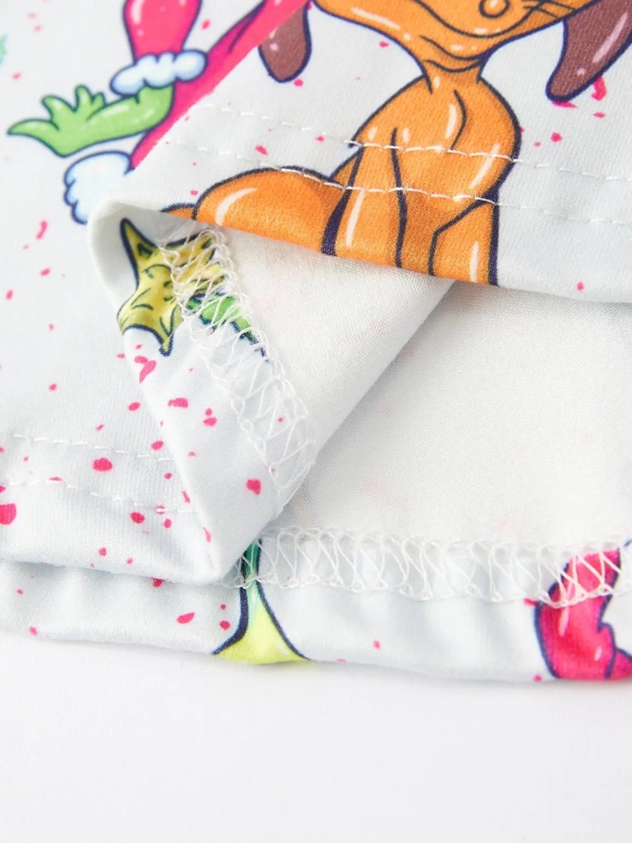 Rylee Faith Designs Rylee Faith Christmas Tree Print Character Girls Dress - Everetts Place Boutique - 