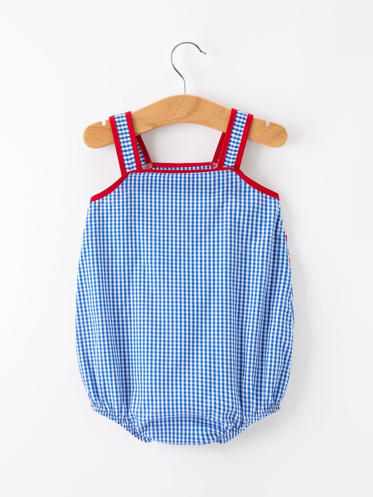 Rylee Faith Designs Rylee Faith Designs Baby Girl Romper With Flag Chenille Patch Patriotic WearEveretts Place