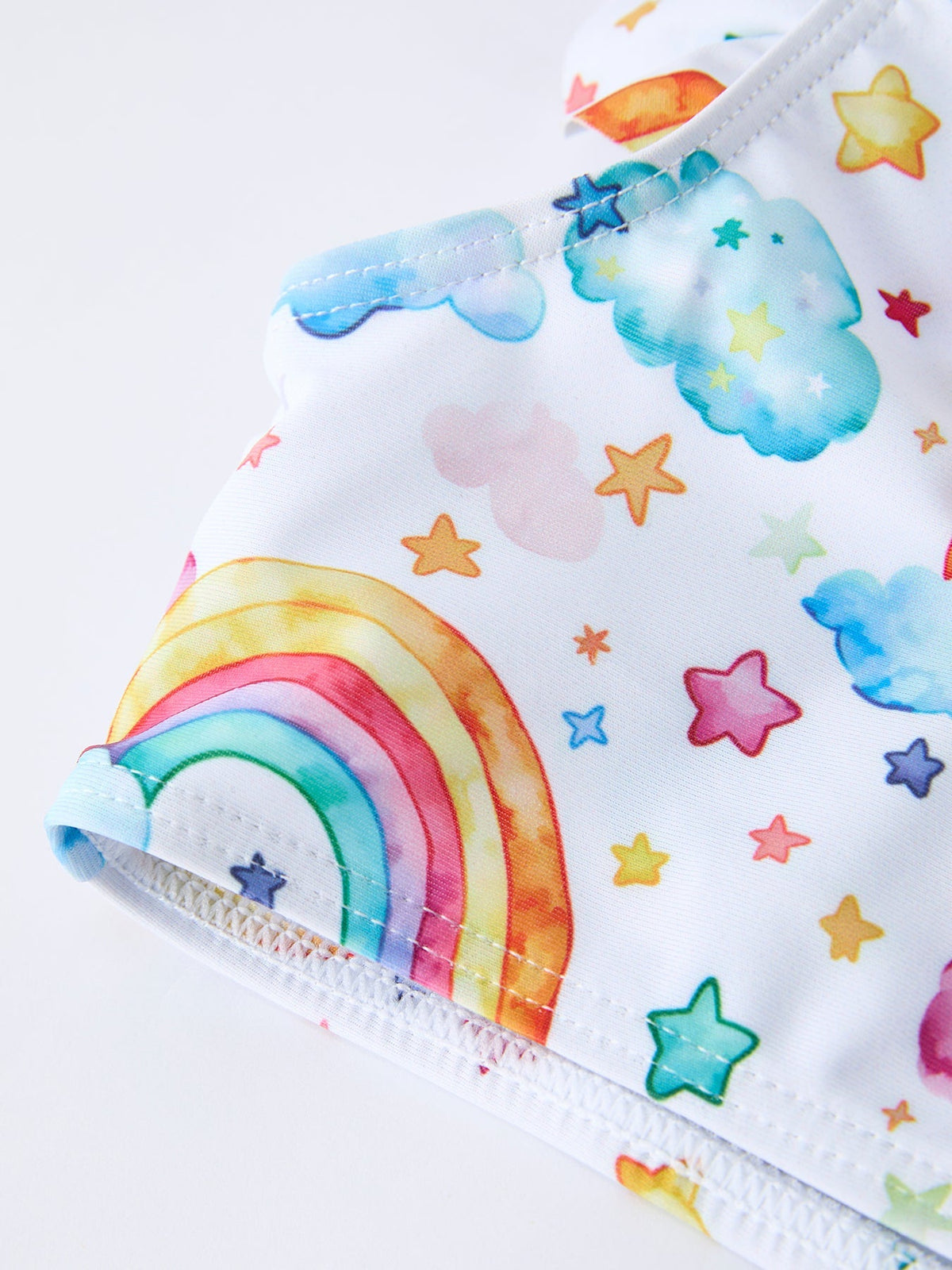 Rylee Faith Designs Rylee Faith Designs Baby Girl Swim Set With Rainbow Print Ruffles For Baby Girls