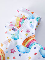 Rylee Faith Designs Rylee Faith Designs Baby Girl Swim Set With Rainbow Print Ruffles For Baby Girls