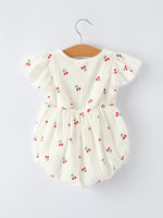 Rylee Faith Designs Rylee Faith Designs Baby Girls Romper Cherry Print For Playtime