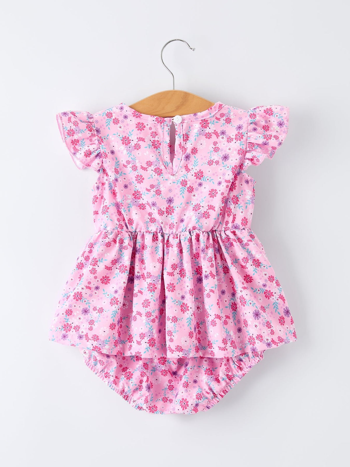 Rylee Faith Designs Rylee Faith Designs Baby Girls Romper With Spring Floral Print For Mommy And Me