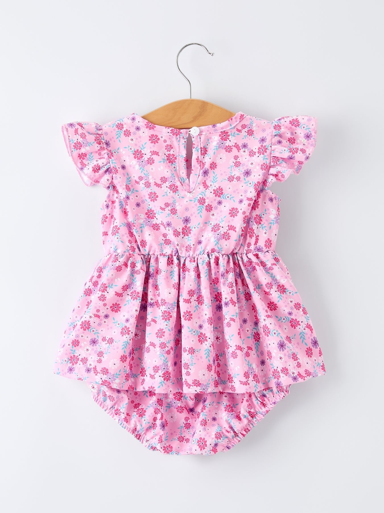 Rylee Faith Designs Rylee Faith Designs Baby Girls Romper With Spring Floral Print For Mommy And Me