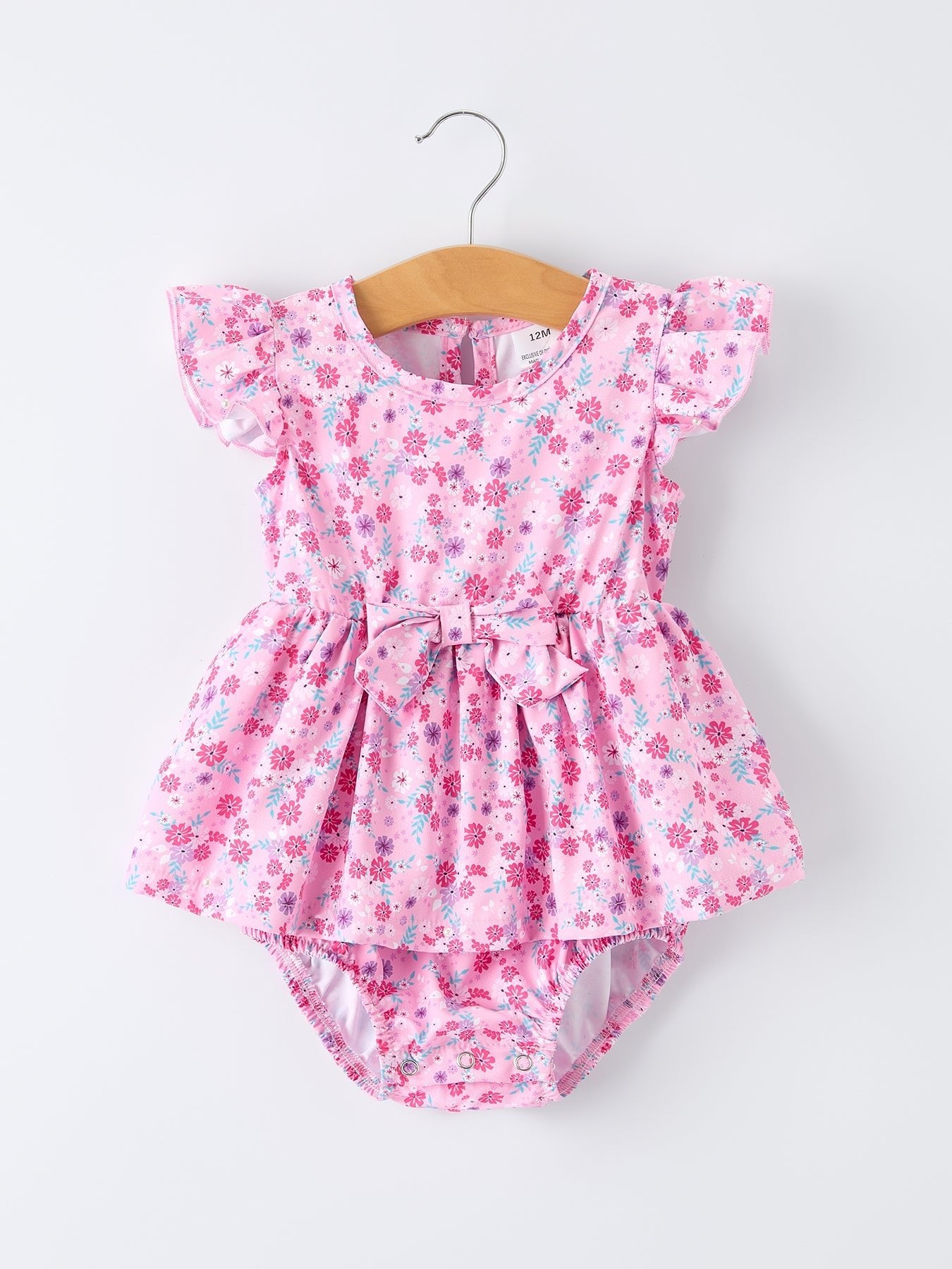 Rylee Faith Designs Rylee Faith Designs Baby Girls Romper With Spring Floral Print For Mommy And Me