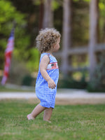 Rylee Faith Designs Rylee Faith Designs Baby Romper with 4th of July Flag Embroidery for BoysEveretts Place
