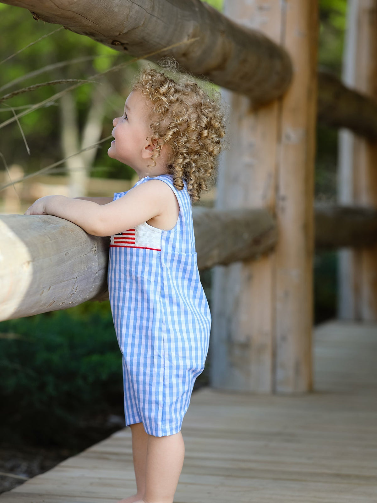 Rylee Faith Designs Rylee Faith Designs Baby Romper with 4th of July Flag Embroidery for BoysEveretts Place
