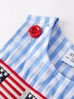 Rylee Faith Designs Rylee Faith Designs Baby Romper with 4th of July Flag Embroidery for BoysEveretts Place