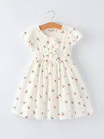 Cherry Print Girls Dress Ruffle Sleeves - Sleeve, Dress, Day Dress, Textile, One-piece garment | Everetts Place