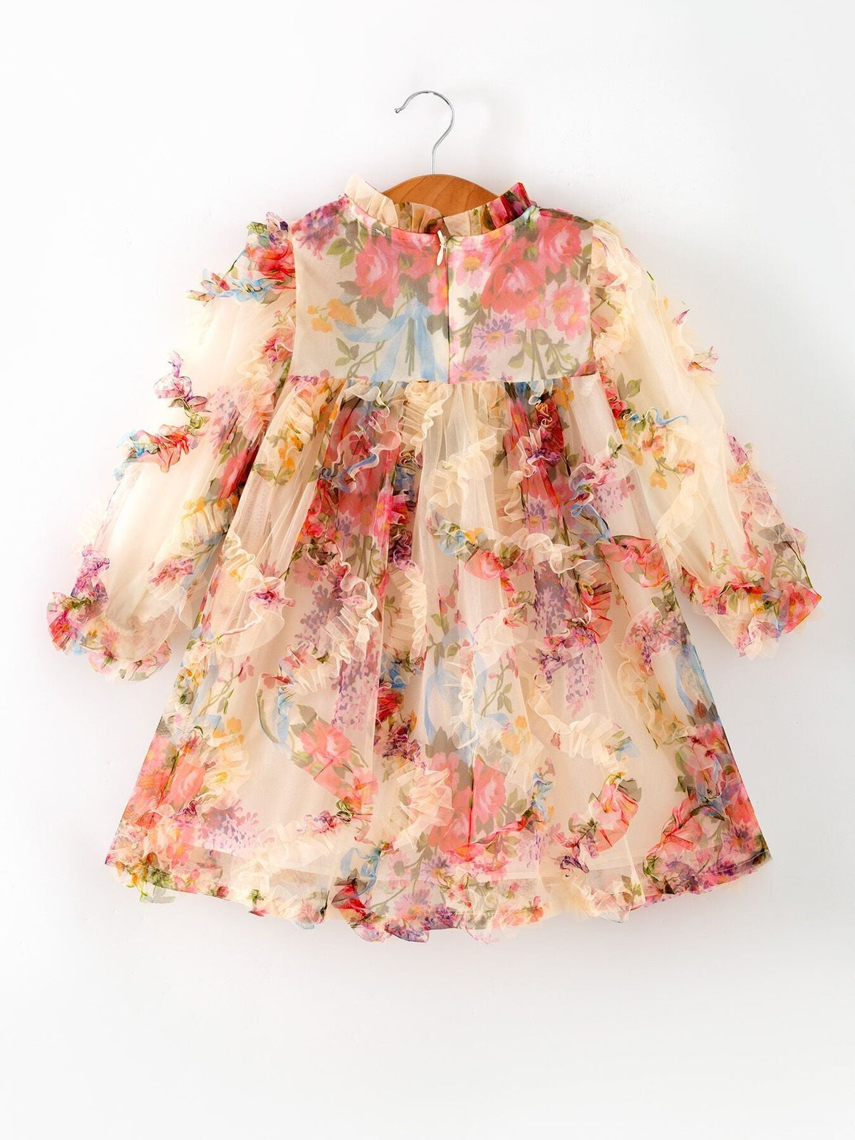 Rylee Faith Designs Rylee Faith Designs Dress Pastel Flower Ruffle Layered For Girls