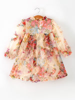 Rylee Faith Designs Rylee Faith Designs Dress Pastel Flower Ruffle Layered For Girls