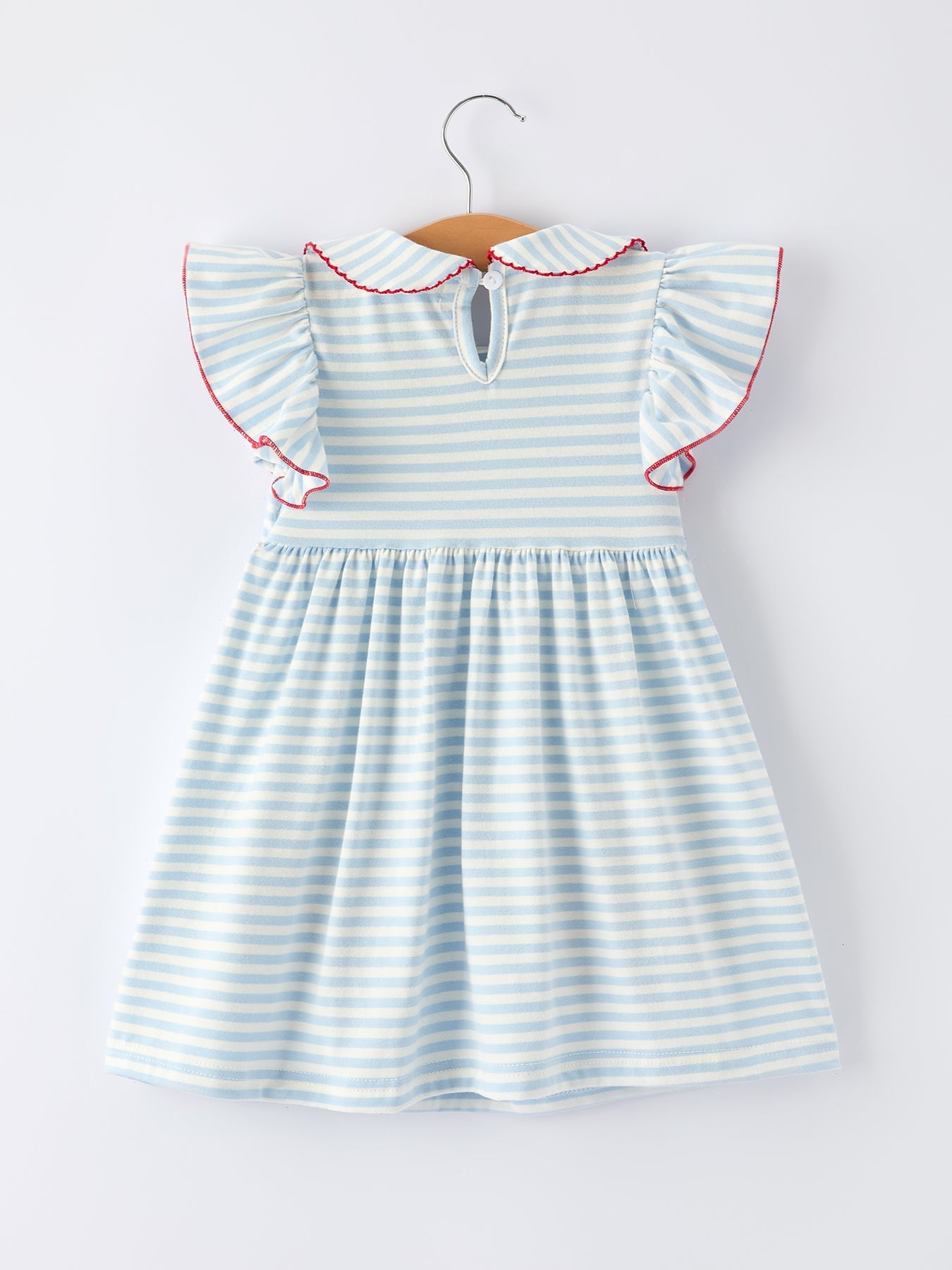 Rylee Faith Designs Rylee Faith Designs Dress Patriotic Stripe Bow And Peter Pan Collar For GirlsEveretts Place