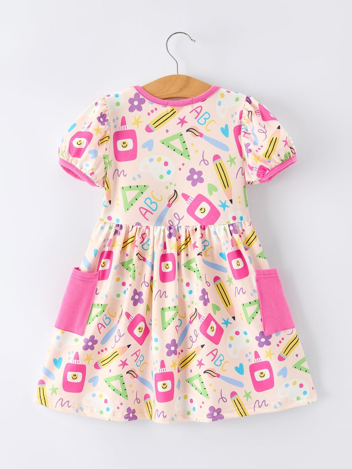 Rylee Faith Designs Rylee Faith Designs Dress With Back To School Print And Pockets For GirlsEveretts Place
