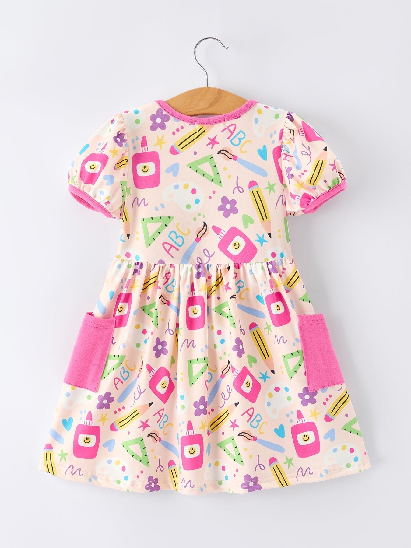 Rylee Faith Designs Rylee Faith Designs Dress With Back To School Print And Pockets For GirlsEveretts Place