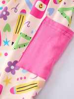 Rylee Faith Designs Rylee Faith Designs Dress With Back To School Print And Pockets For GirlsEveretts Place