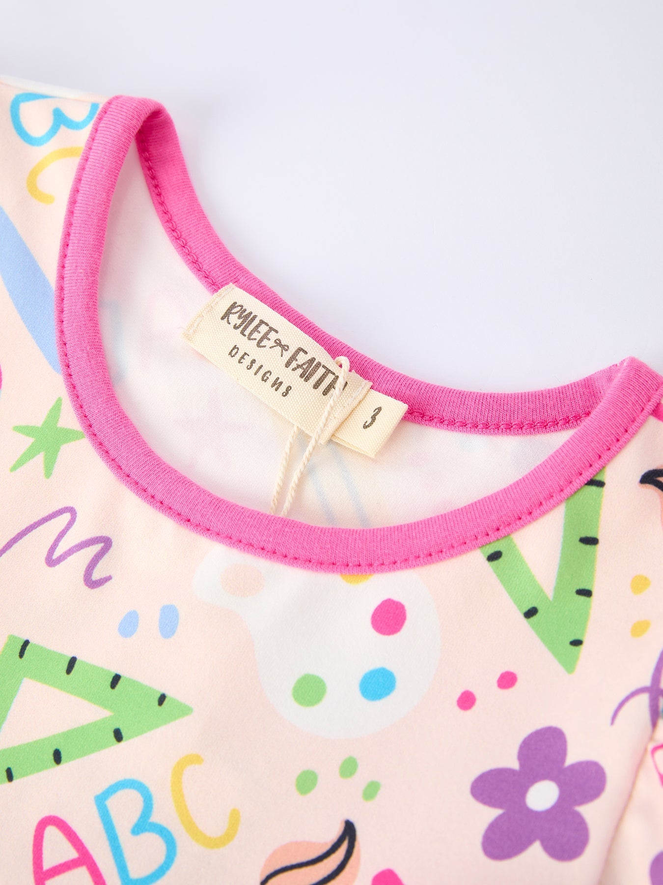 Rylee Faith Designs Rylee Faith Designs Dress With Back To School Print And Pockets For GirlsEveretts Place
