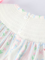 Rylee Faith Designs Rylee Faith Designs Girls Bow Stripe Smocked Dress - 