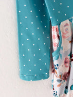 Rylee Faith Designs Rylee Faith Designs Girls Christmas Floral Print Dress - Everetts Place Boutique - 