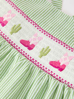 Rylee Faith Designs Rylee Faith Designs Girls Dress With Western Embroidery And Cactus Details