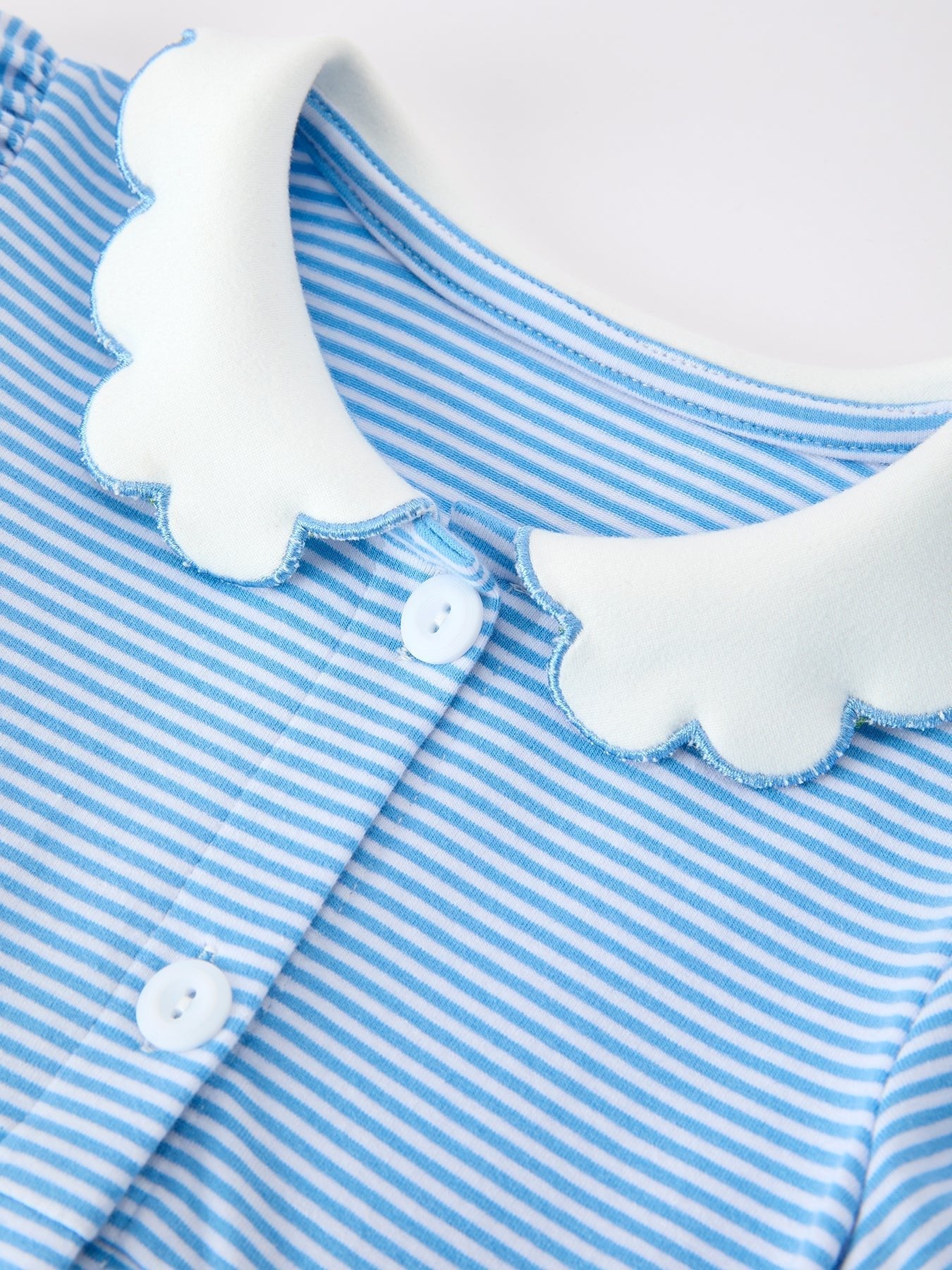 Rylee Faith Designs Rylee Faith Designs Girls Pencil Stripe Dress with Petals Collar Back to School
