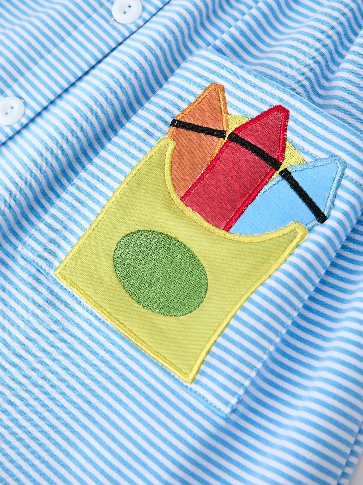 Rylee Faith Designs Rylee Faith Designs Girls Pencil Stripe Dress with Petals Collar Back to School