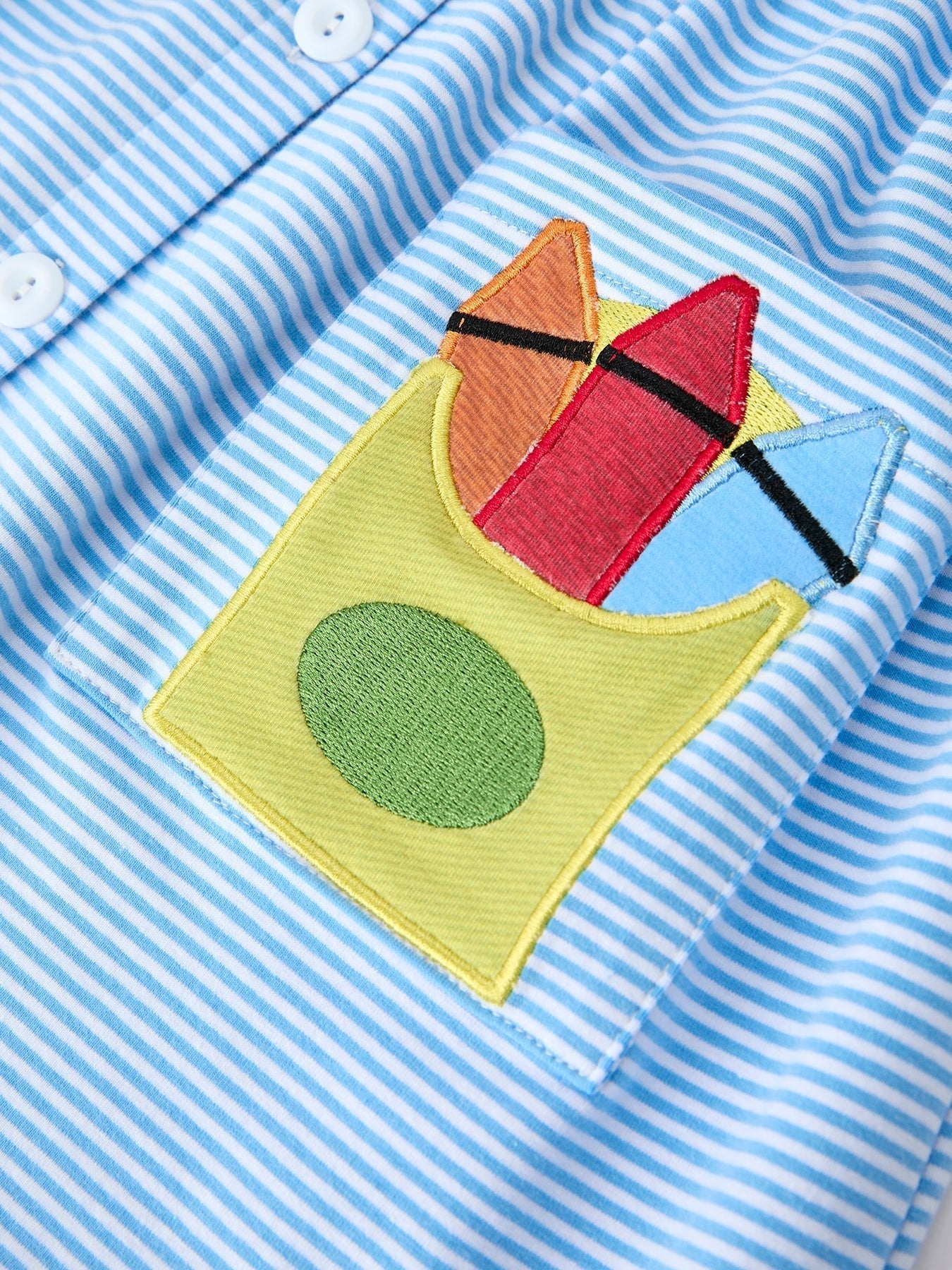 Rylee Faith Designs Rylee Faith Designs Girls Pencil Stripe Dress with Petals Collar Back to School