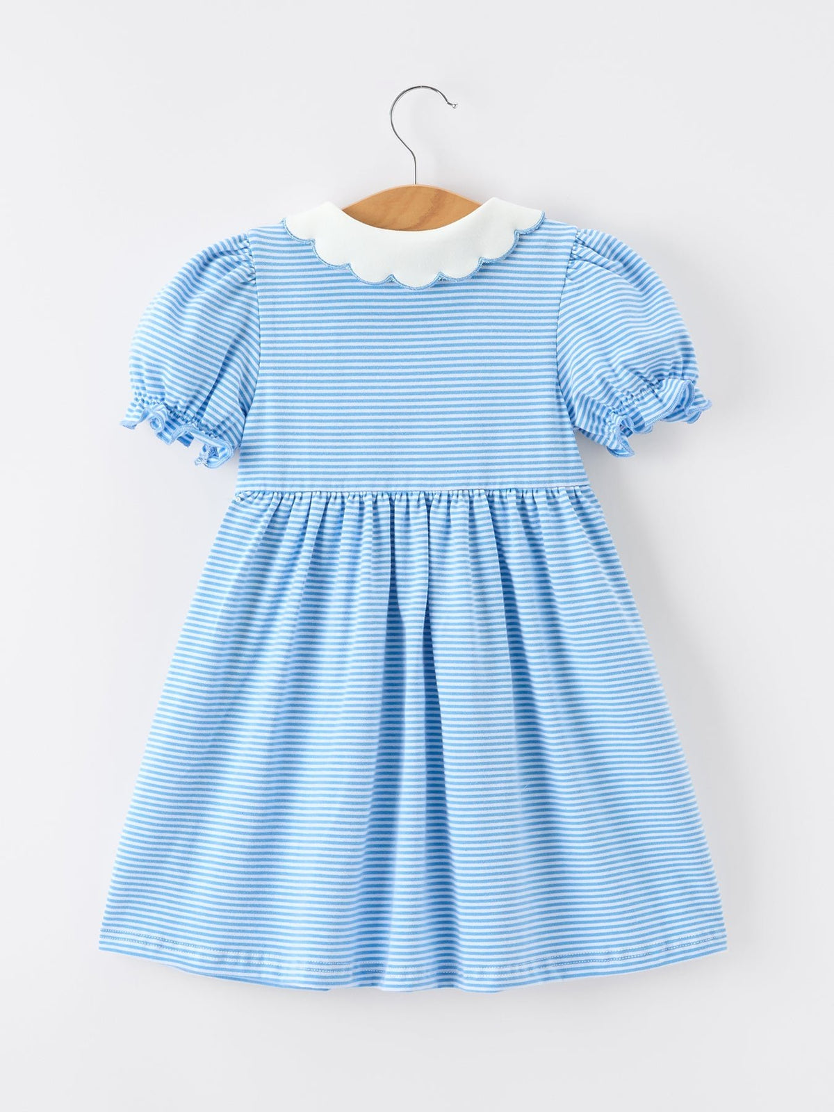 Rylee Faith Designs Rylee Faith Designs Girls Pencil Stripe Dress with Petals Collar Back to School