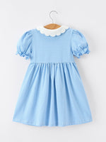 Rylee Faith Designs Rylee Faith Designs Girls Pencil Stripe Dress with Petals Collar Back to School