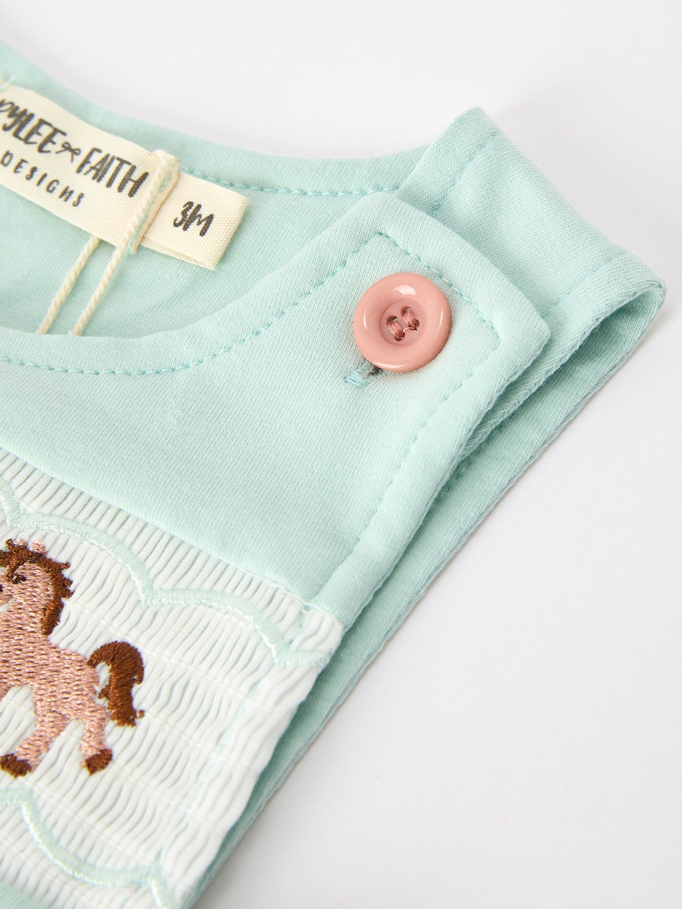 Rylee Faith Designs Rylee Faith Designs Jon Jon Romper With Western Horse Embroidery For Baby Boys