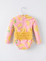 Rylee Faith Designs Rylee Faith Designs One Piece Swimsuit Long Sleeve UV Protection For Girls