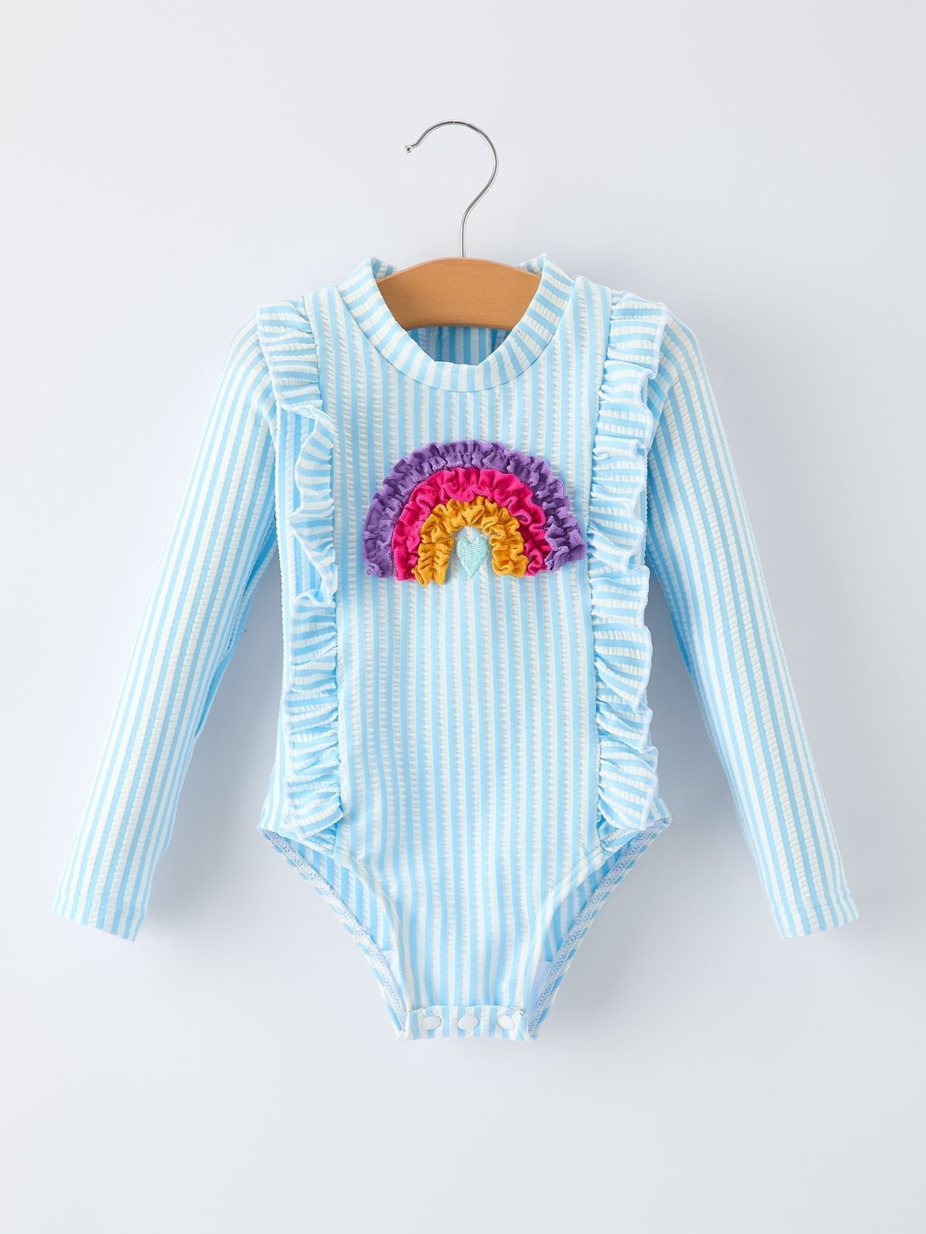 Rylee Faith Designs Rylee Faith Designs One Piece Swimsuit With Rainbow Print For Baby Girls