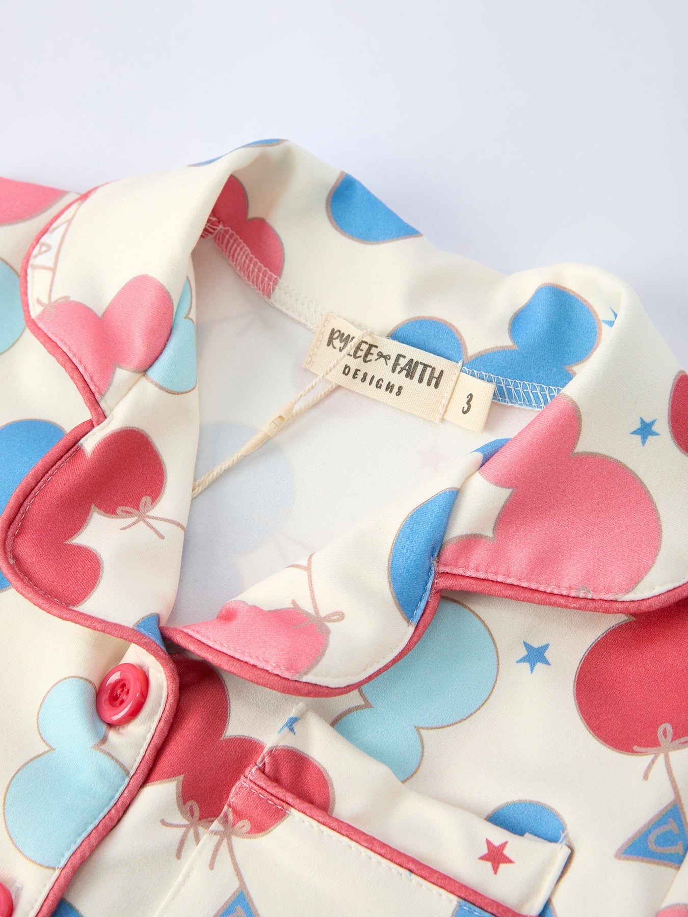 Rylee Faith Designs Rylee Faith Designs Pajama Set With Patriotic Red And Blue Print For GirlsEveretts Place