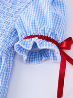 Rylee Faith Designs Rylee Faith Designs Plaid Dress with Apple Applique Smocked Bodice for GirlsEveretts Place
