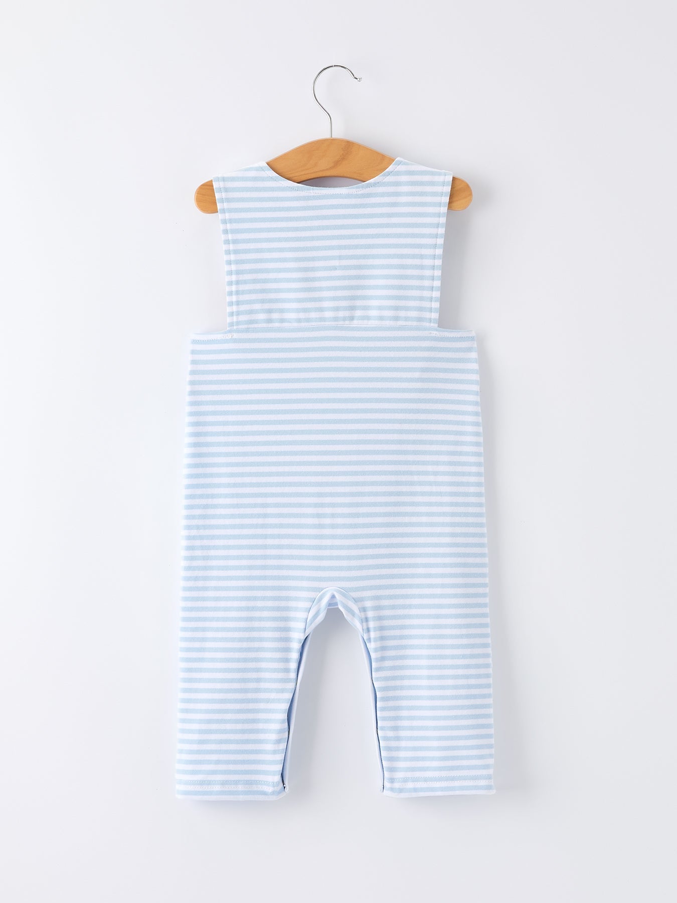 Rylee Faith Designs Rylee Faith Designs Romper with Patriotic Red White Blue Stripes for Boys