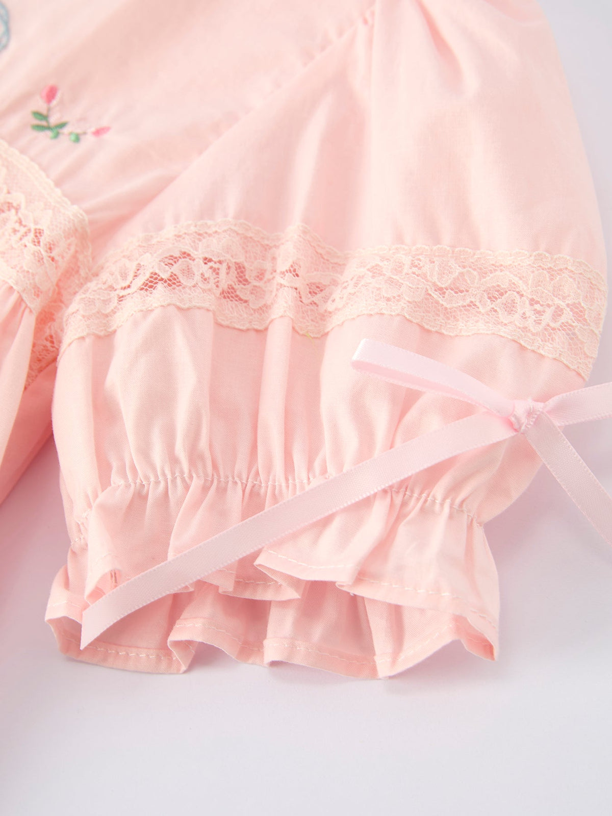 Rylee Faith Designs Rylee Faith Embroidered Lace Girls Dress With Short Sleeves For Occasions