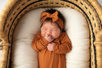 Three Little Tots Saddle Knotted Newborn Baby Gown - 