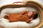 Three Little Tots Saddle Knotted Newborn Baby Gown - 