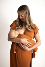 Three Little Tots Saddle Tan Mommy Labor and Delivery Nursing Hospital GownEveretts Place