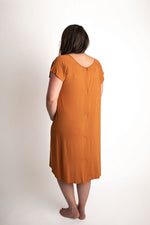 Three Little Tots Saddle Tan Mommy Labor and Delivery Nursing Hospital Gown - 