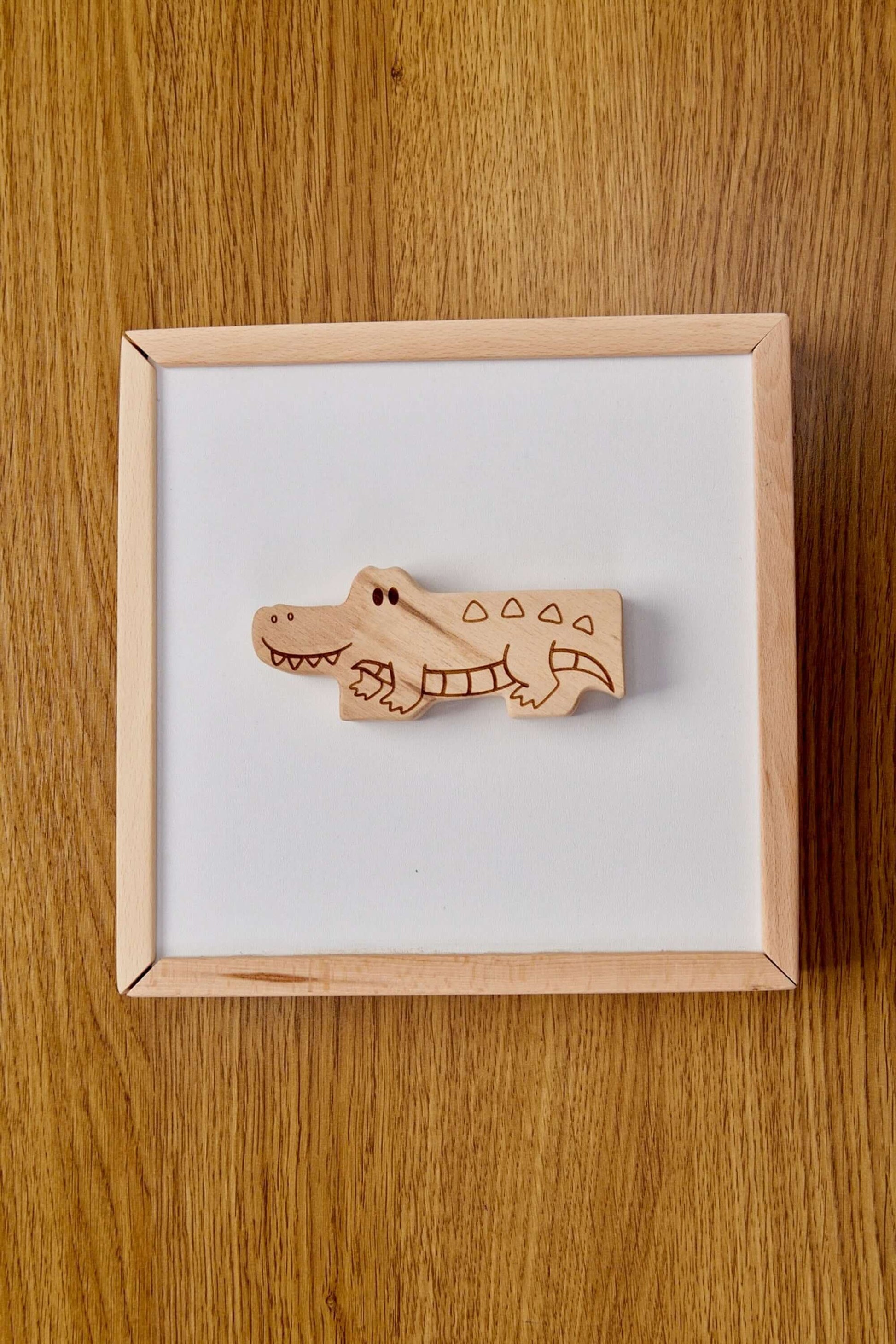 Montessori Wooden Safari Animal Puzzle Box For Toddlers Kidodido Everetts Place: Online Boutique
