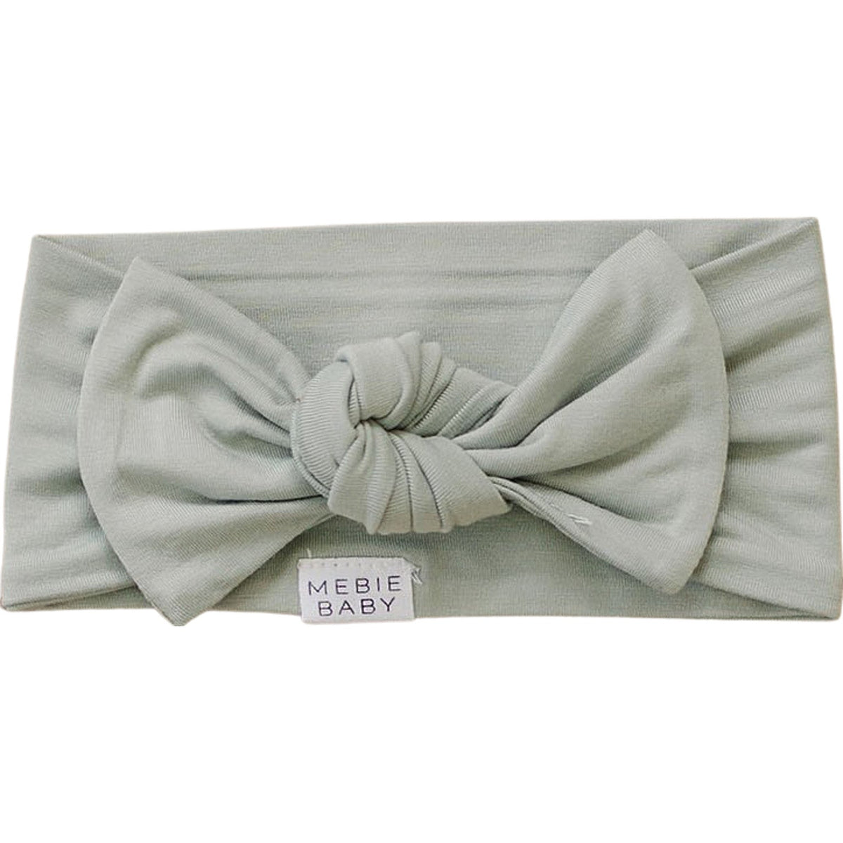 Mebie Baby Sage Bamboo Head Wrap for Newborns and Infants Soft and Adjustable - 