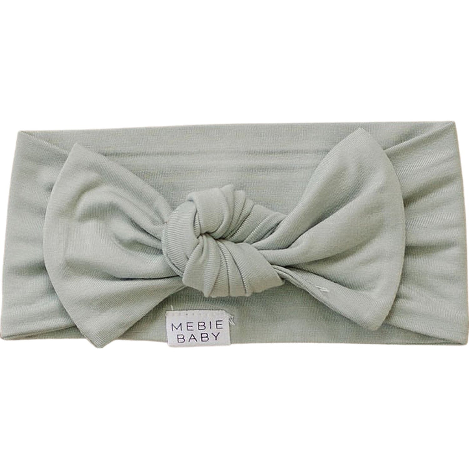 Mebie Baby Sage Bamboo Head Wrap for Newborns and Infants Soft and Adjustable - 