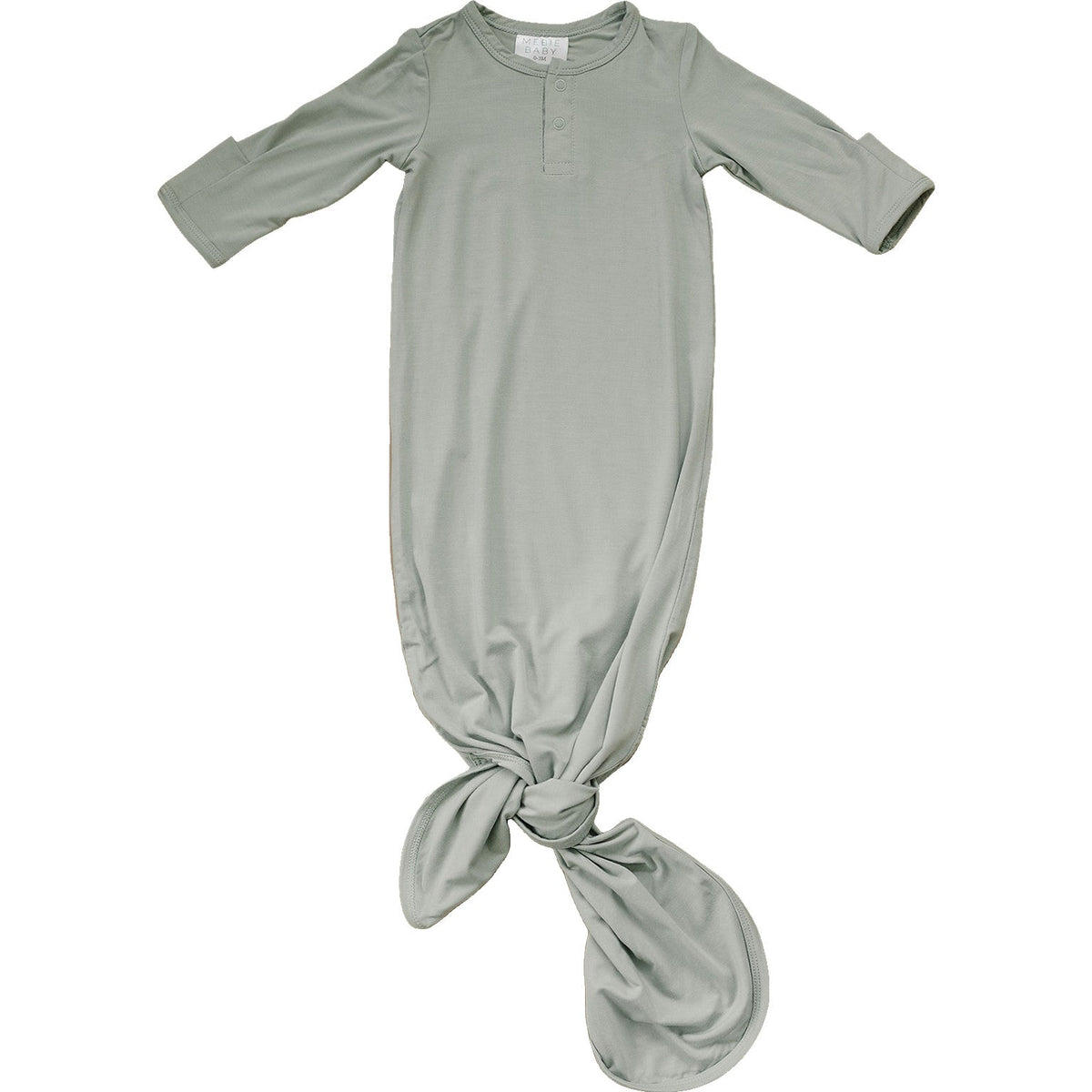 Mebie Baby Sage Bamboo Knot Gown for Baby Soft Bamboo Rayon Sleepwear - 