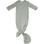 Mebie Baby Sage Bamboo Knot Gown for Baby Soft Bamboo Rayon Sleepwear - 