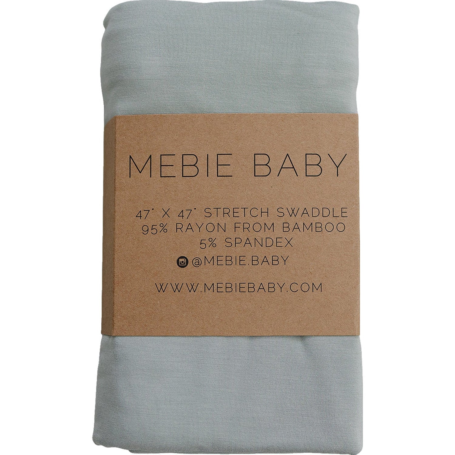 Mebie Baby Sage Bamboo Stretch Swaddle by Mebie Baby for Baby Comfort - 