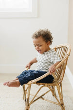 Little Joy Co. Sage Checkered Bamboo Tee 3 To 6 Months Size 6 Left - Everetts Place Boutique - 