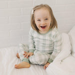 Sage Gingham 2pc Bamboo Pajamas by Little Joy Co. at Everetts Place