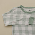 Sage Gingham 2pc Bamboo Pajamas by Little Joy Co. at Everetts Place