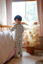 Little Joy Co. Sage Gingham 2pc Bamboo Pajamas for Women Soft Sleepwear - Everetts Place Boutique - 