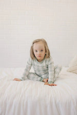 Little Joy Co. Sage Gingham 2pc Bamboo Pajamas for Women Soft Sleepwear - Everetts Place Boutique - 