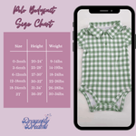 Dragonfly Dreams Bamboo Sage Gingham Polo Bodysuit